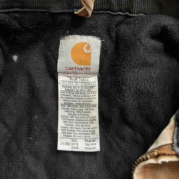 Carhartt Tan Bomber Jacket with Ribbed Details - Picture 3 of 4